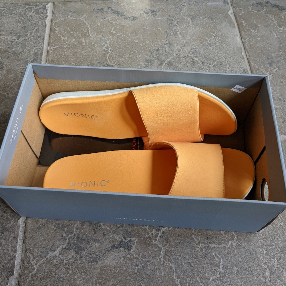 Vionic Women's Slip On Slide Val Arancio Size 9